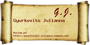 Gyurkovits Julianna névjegykártya