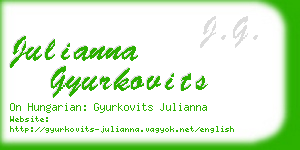 julianna gyurkovits business card